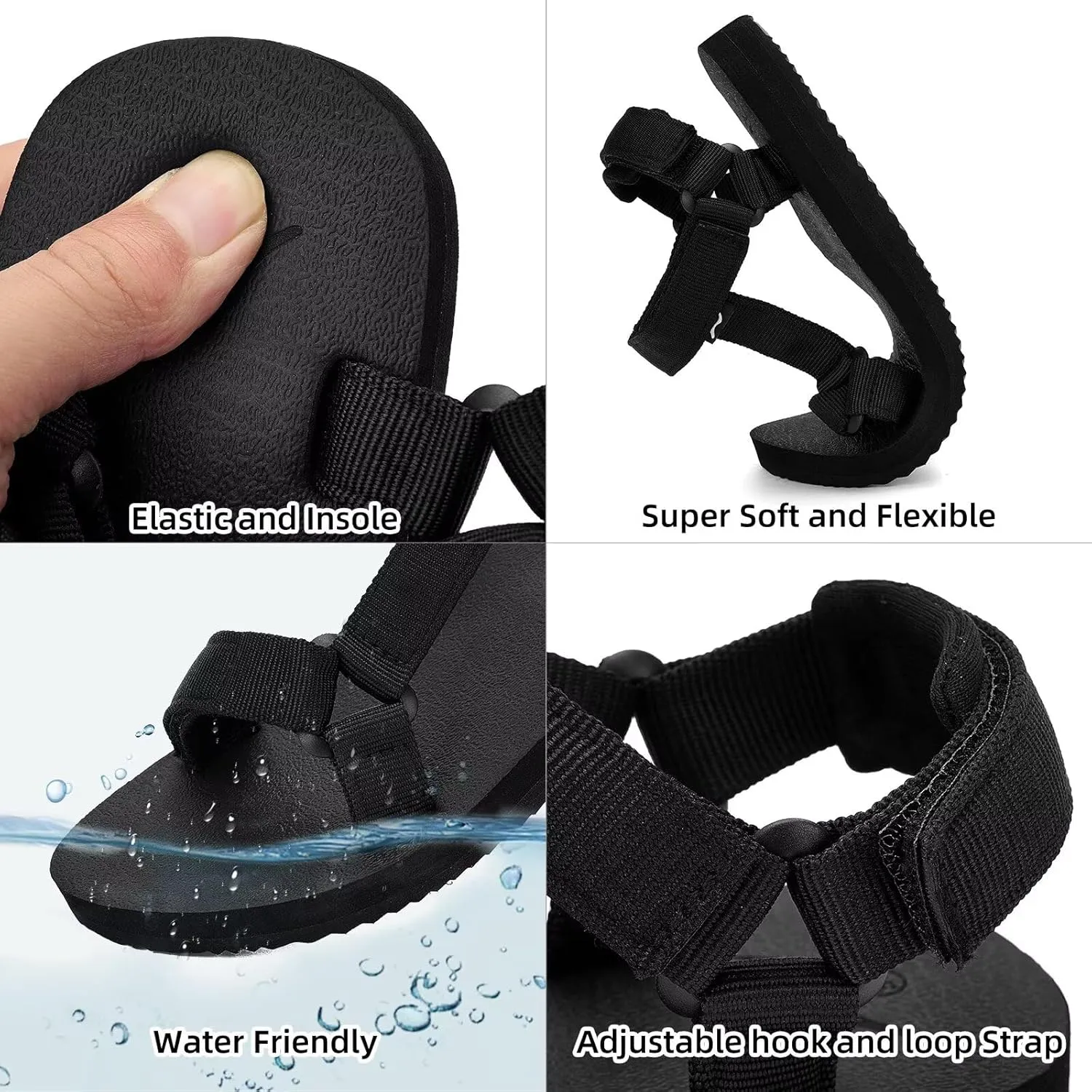 Kids Hiking Sandals Boys Girls Yoga Mat Insole Comfortable Walking Water Sandals With Arch Support for Beach Travel Athletic