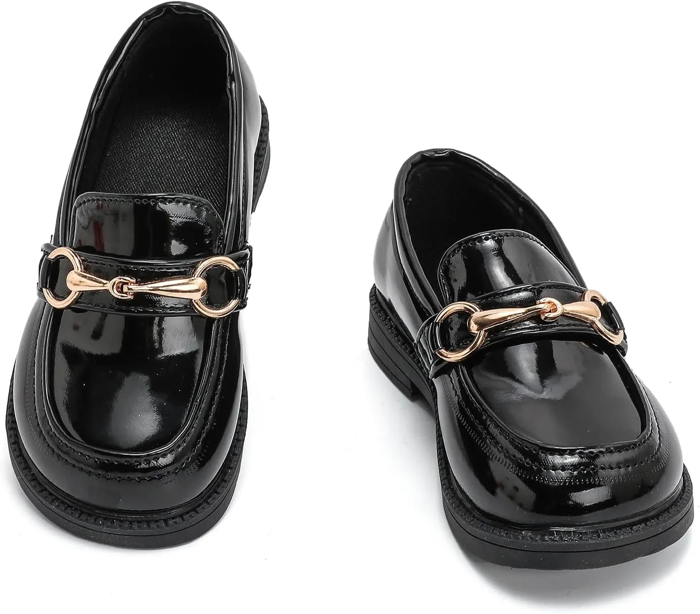Kids Oxford Shoes Girl’s Boy’s Cute Dress Shoes Lace-Up School Uniform Loafer Flats Shoes