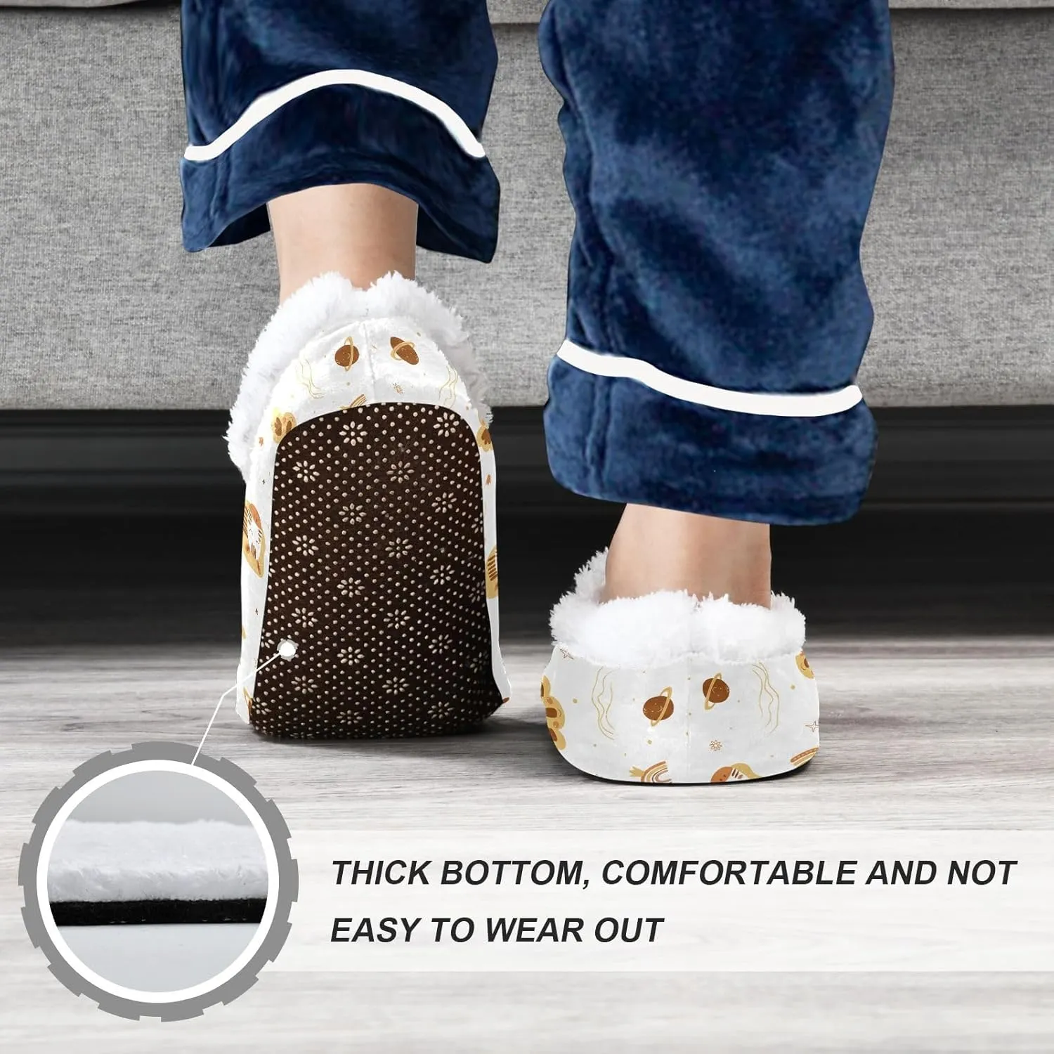 Kids Winter Slippers Animals Rainbows Zebra Giraffe Face Warm Soft Non Slip House Slippers for Boys Girls Indoor