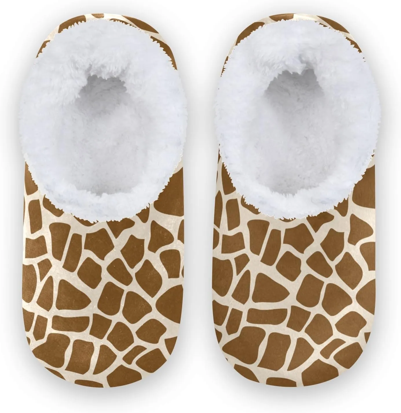 Kids Winter Slippers for Boys Girls Giraffe Animal Print Warm Soft Non Slip House Slippers Children Indoor