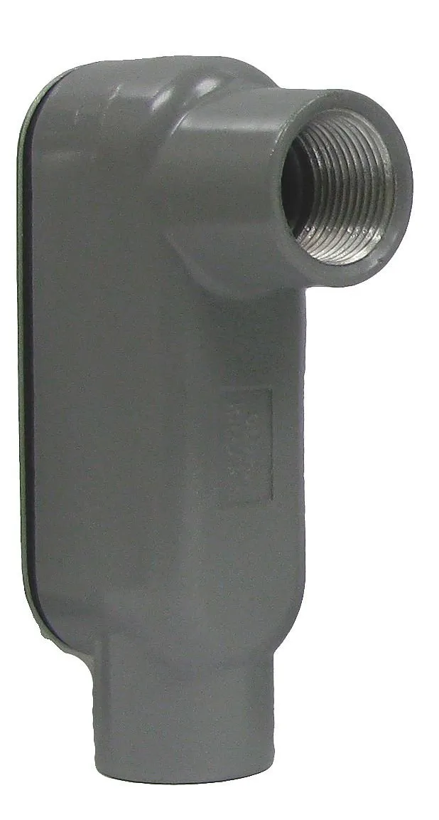 Killark OLB-6CG LB Type Conduit Body with Cover and Gasket, Copper-Free Aluminum, 2" Hub, Flat Back