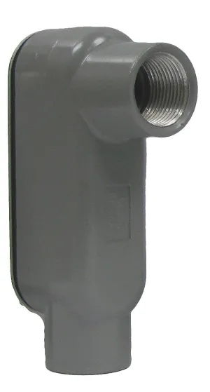 Killark OLB-6CG LB Type Conduit Body with Cover and Gasket, Copper-Free Aluminum, 2" Hub, Flat Back