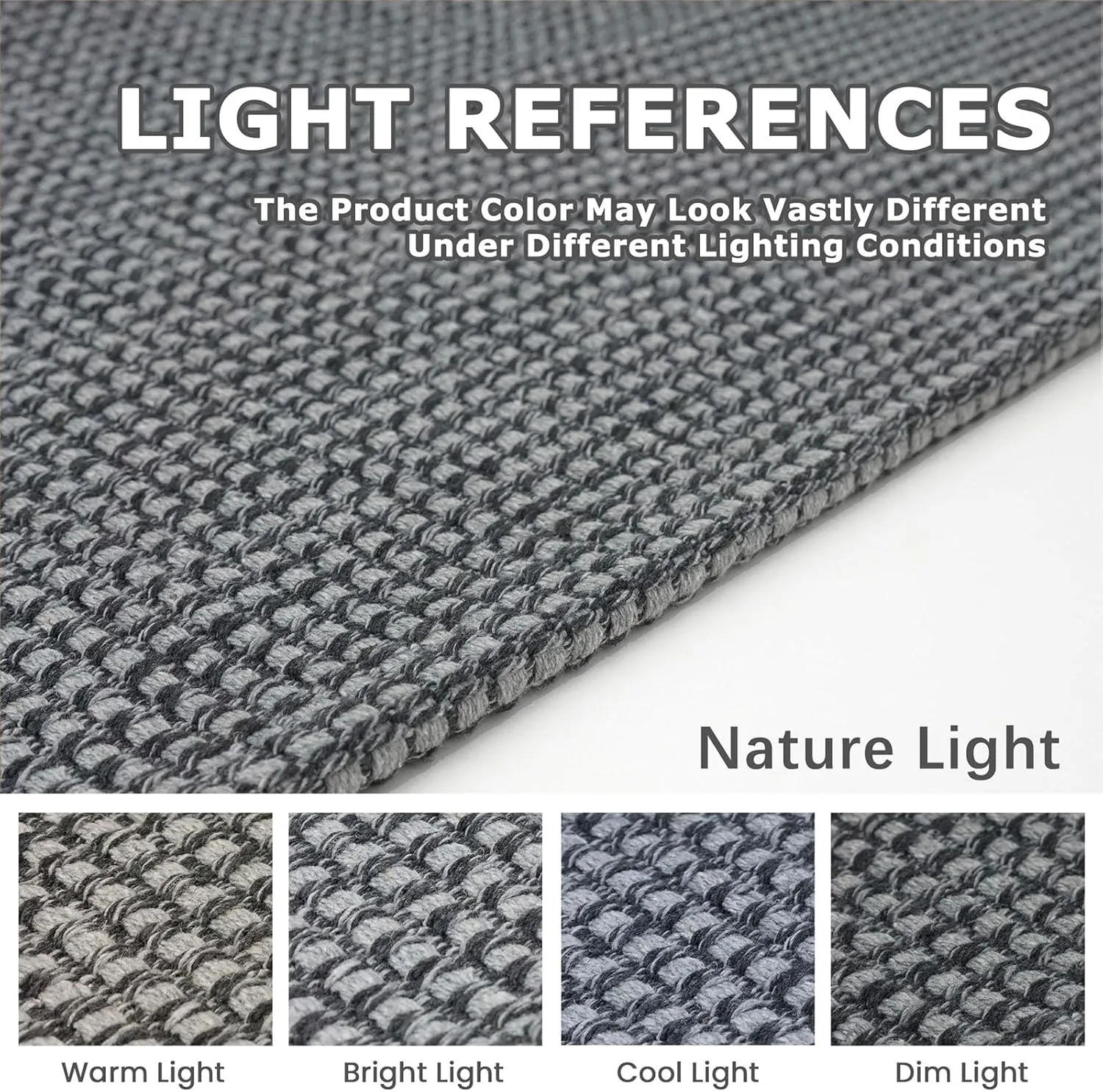 KOZYFLY Runners for Hallways 2x6 ft Washable Kitchen Runner Non Slip Rubber Backed Hall Runners Cotton Entryway Runner Rugs Floor Carpet for Indoor Backdoor Bedroom Kitchen, Grey/Dark Grey