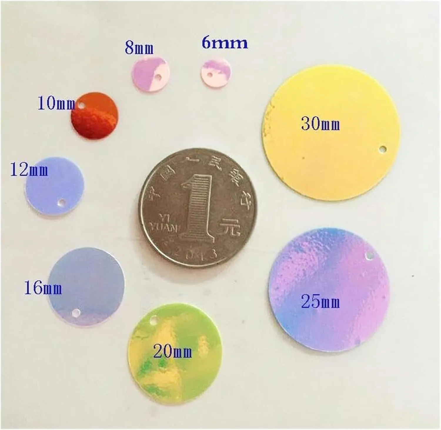 Large Sequins,Loose Sequins,Sequins for Crafts, Sequins Bulk Loose Sequins Iridescent Flat Round Sequins Flat Round Loose Sequin Paillettes Sewing Craft(Purple,20mm 100pcs 10g)