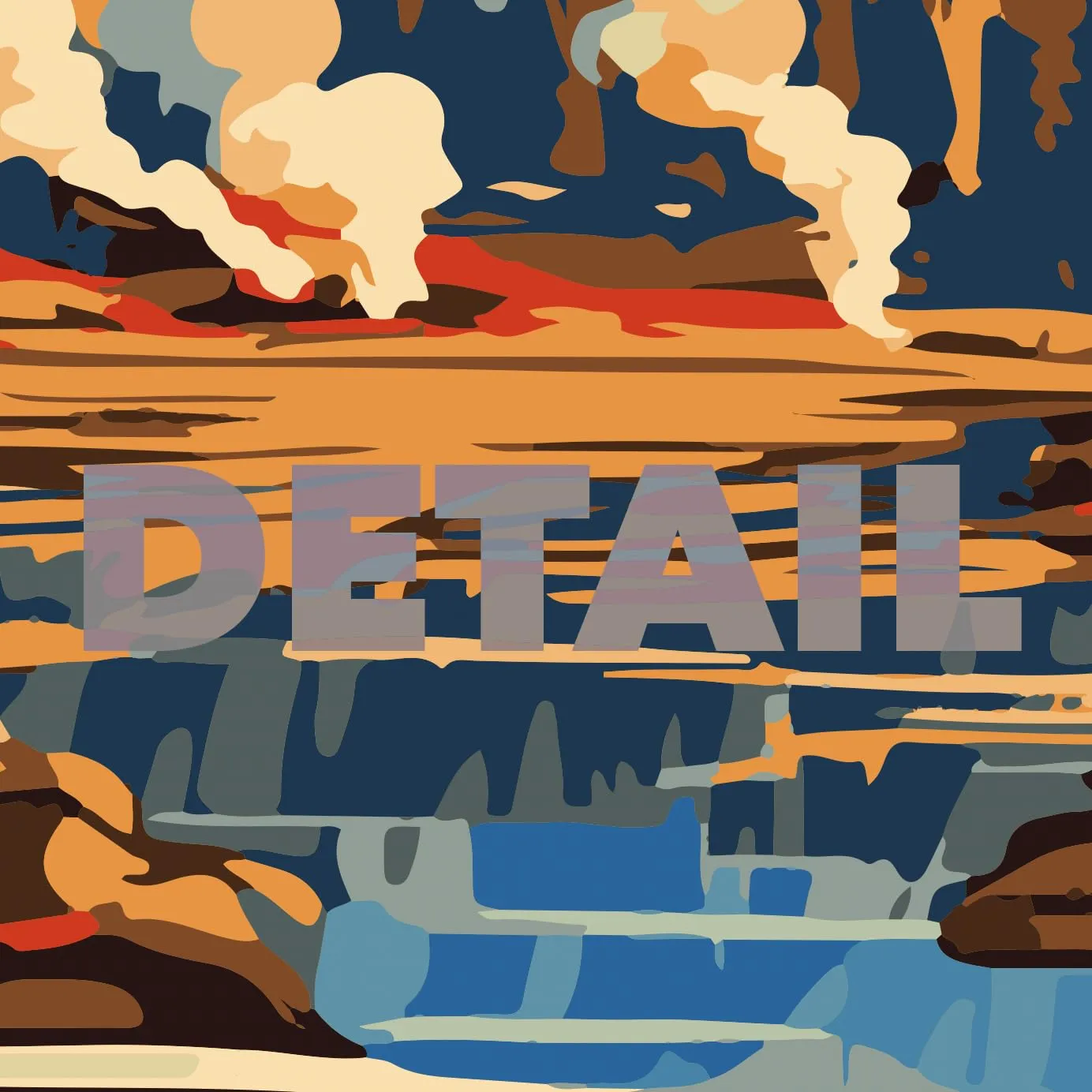 Lassen Volcanic National Park Modern Style Travel Poster - 8x10-12x18-18x24-24x36 / 4x6 Postcard Designer Series Art Print USA United States Wall Art California (18x24 Inch Poster)