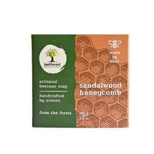 Last Forest Artisanal Handcrafted Handmade Natural Honeycomb Beeswax Soap Sandal 100% Natural - 100 g