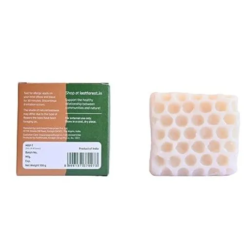 Last Forest Artisanal Handcrafted Handmade Natural Honeycomb Beeswax Soap Sandal 100% Natural - 100 g