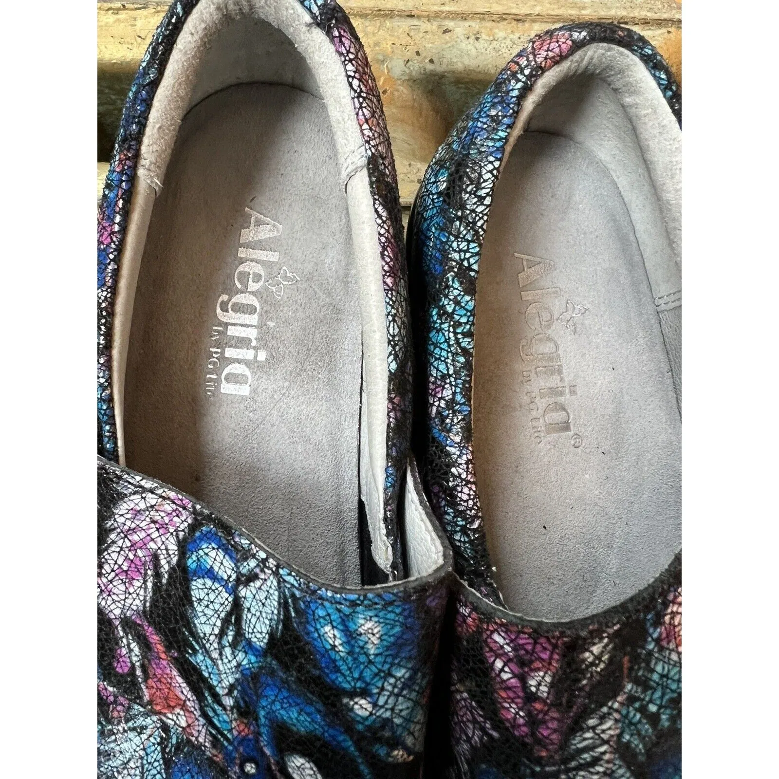 Lauryn Blue Loafer Floral Size Purple 37 ALEGRIA LAU-885 Shoes Dependable Machine learning Comfort