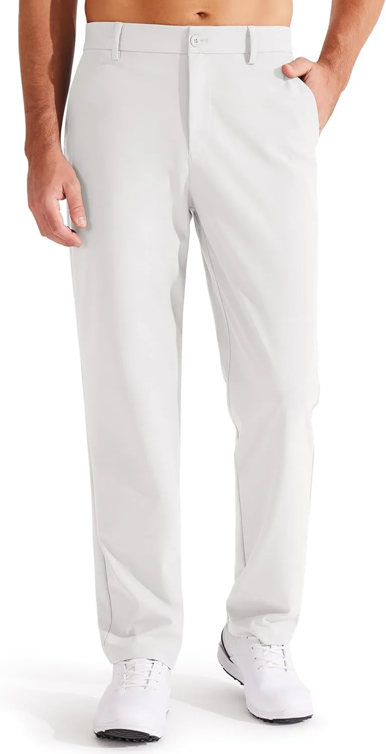 Libin Men's Golf Pants Classic Fit Flat Front Work Dress Pants 29" 31" 33" Stretch Casual Pants Lightweight with Pockets
