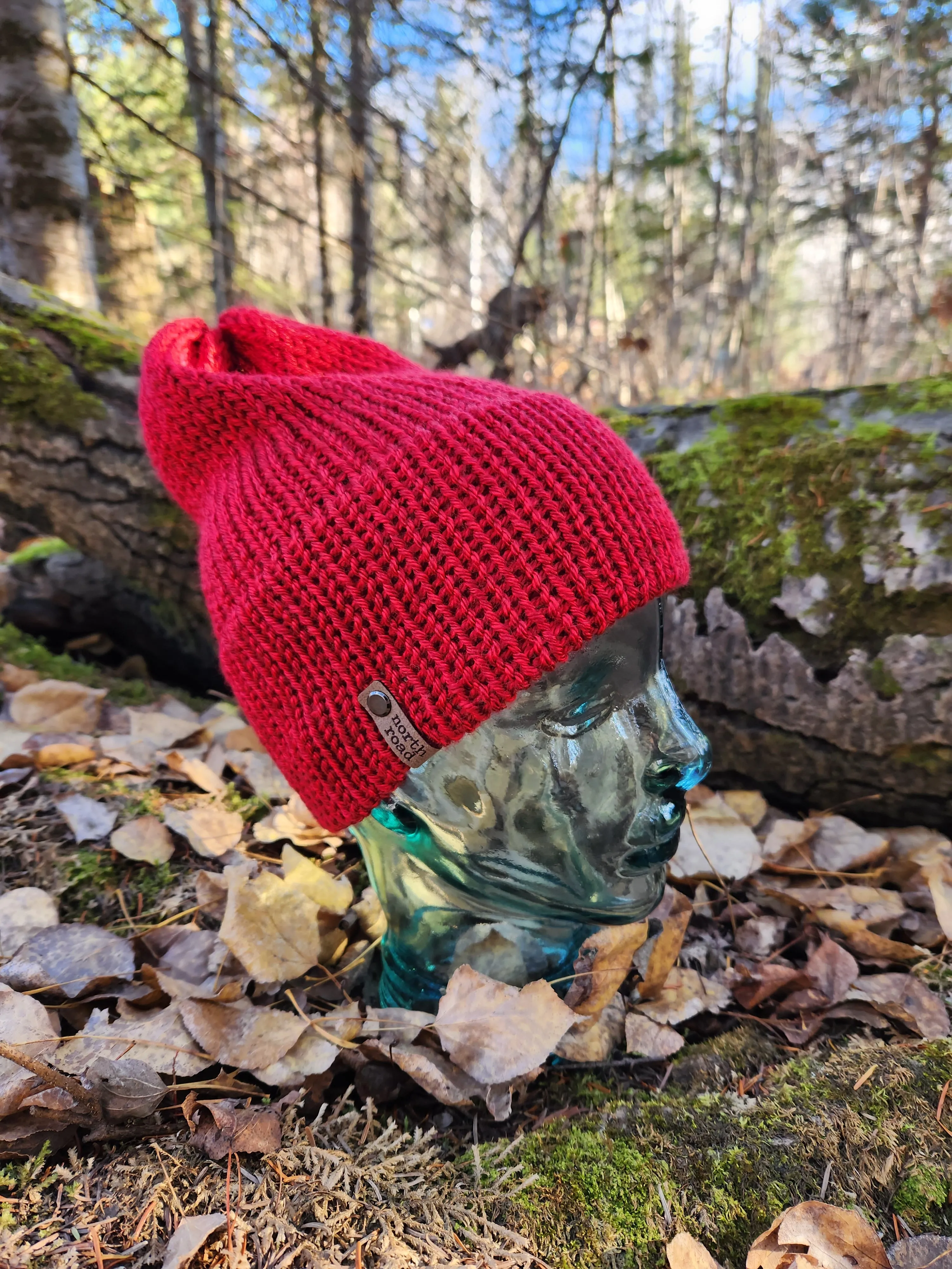 Lightweight Hat, Folded Double Brim Wool Free, Cherry