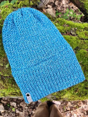 Lightweight Hat, Folded Double Brim Wool Free, Sea Blue
