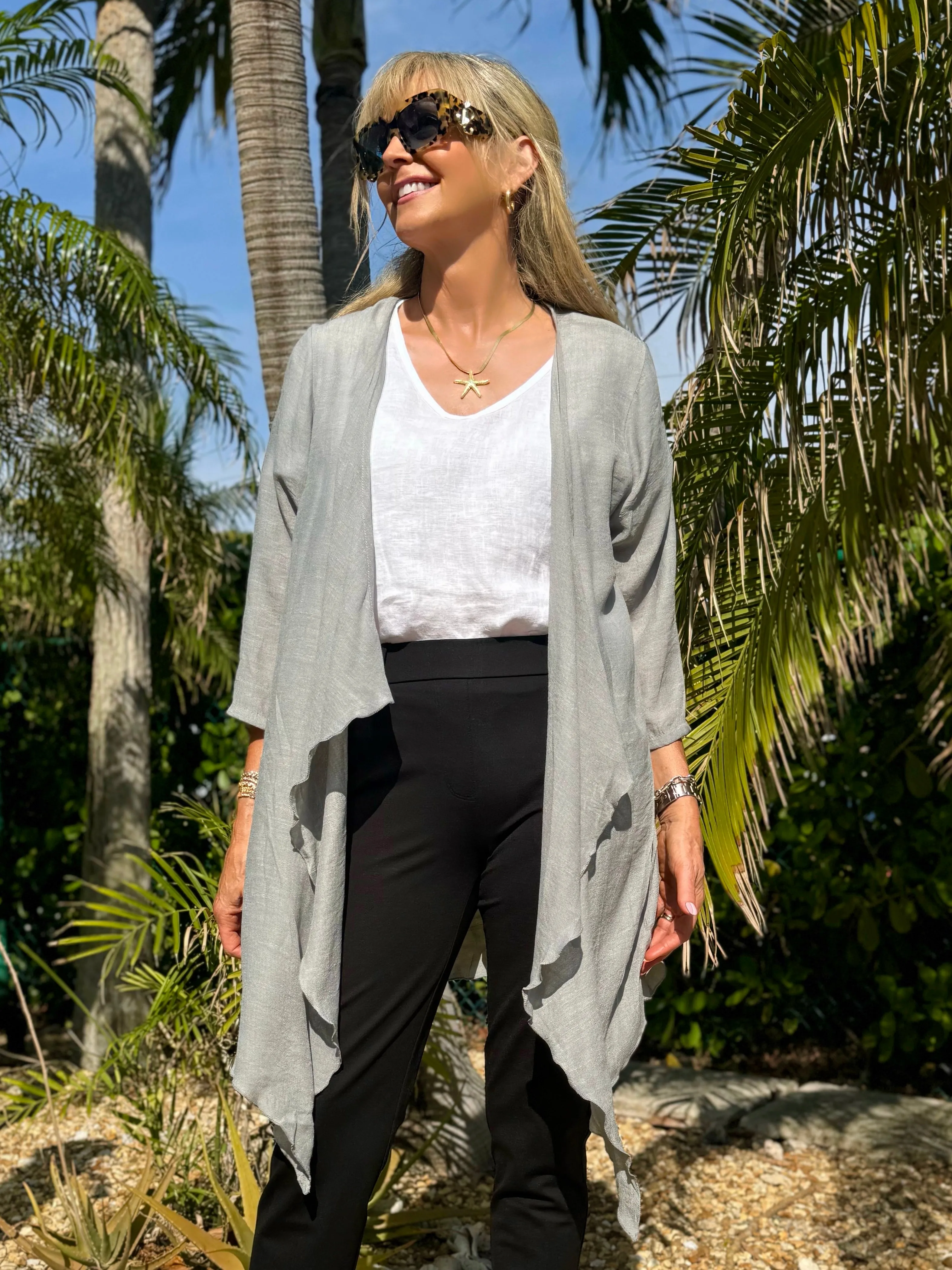 Lightweight Open Front Cardi | C619