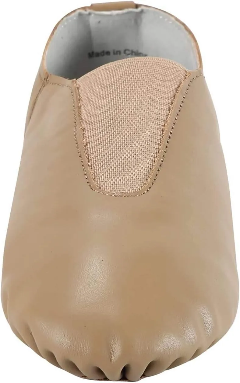 Linodes Leather Jazz Shoe Slip On (Toddler/Little Kid/Big Kid) with Elastic Top Piece