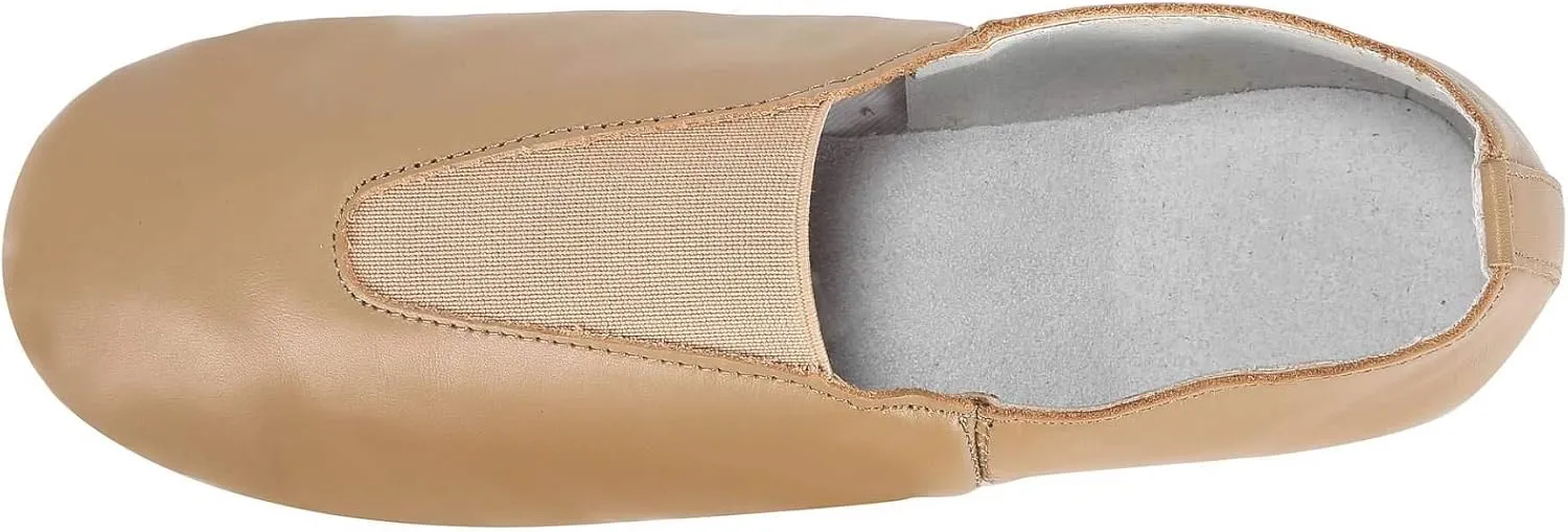 Linodes Leather Jazz Shoe Slip On (Toddler/Little Kid/Big Kid) with Elastic Top Piece