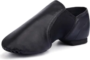 Linodes Unisex 006 PU Leather Upper Slip-on Jazz Shoe for Women and Men's Dance Shoes