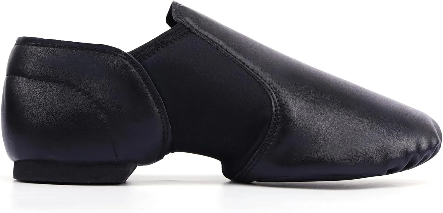 Linodes Unisex 006 PU Leather Upper Slip-on Jazz Shoe for Women and Men's Dance Shoes
