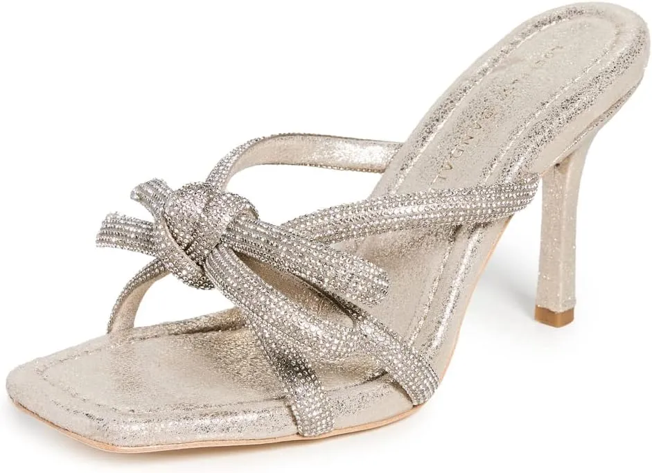 Loeffler Randall Women's Leather Bow Heeled Sandals