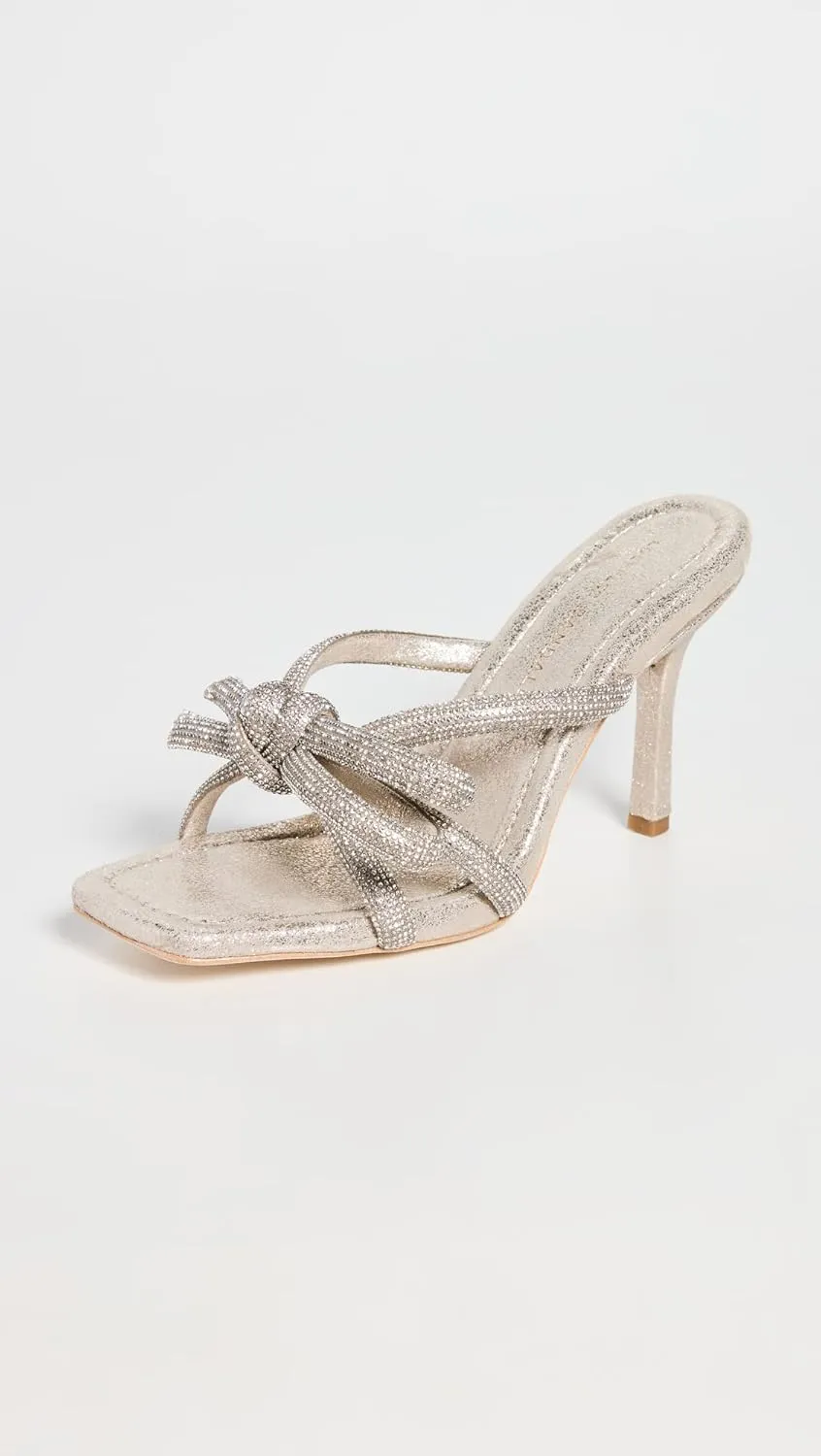 Loeffler Randall Women's Leather Bow Heeled Sandals