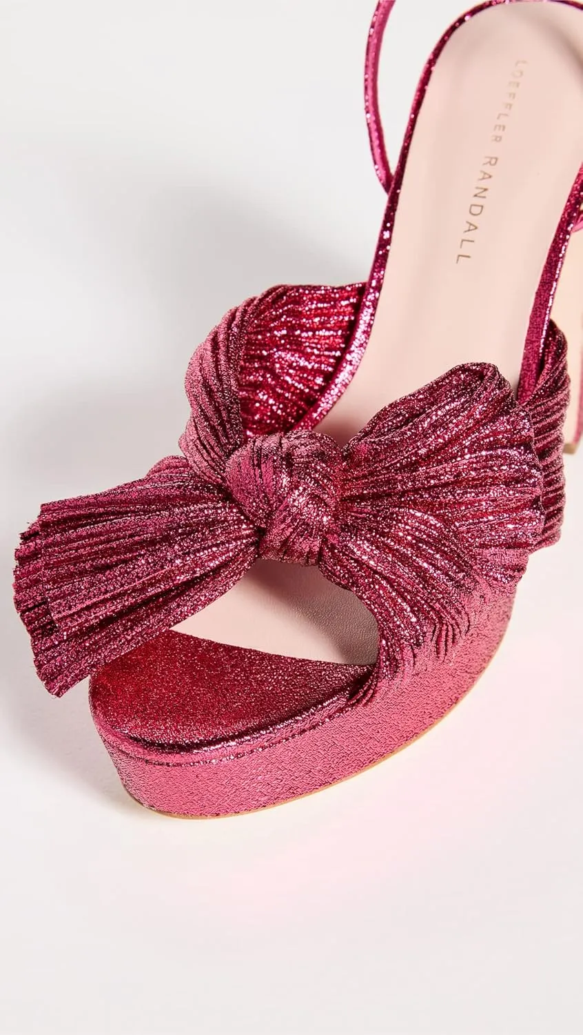 Loeffler Randall Women's Natalia Pleated Platform Sandals