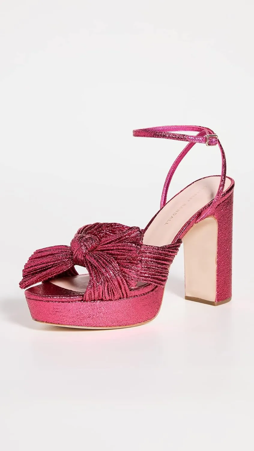 Loeffler Randall Women's Natalia Pleated Platform Sandals