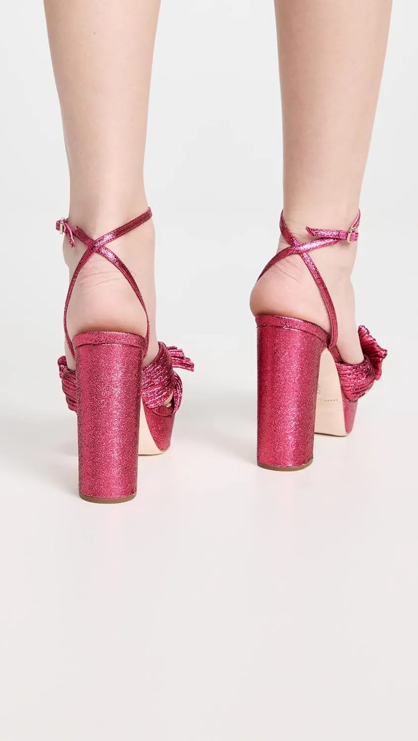 Loeffler Randall Women's Natalia Pleated Platform Sandals
