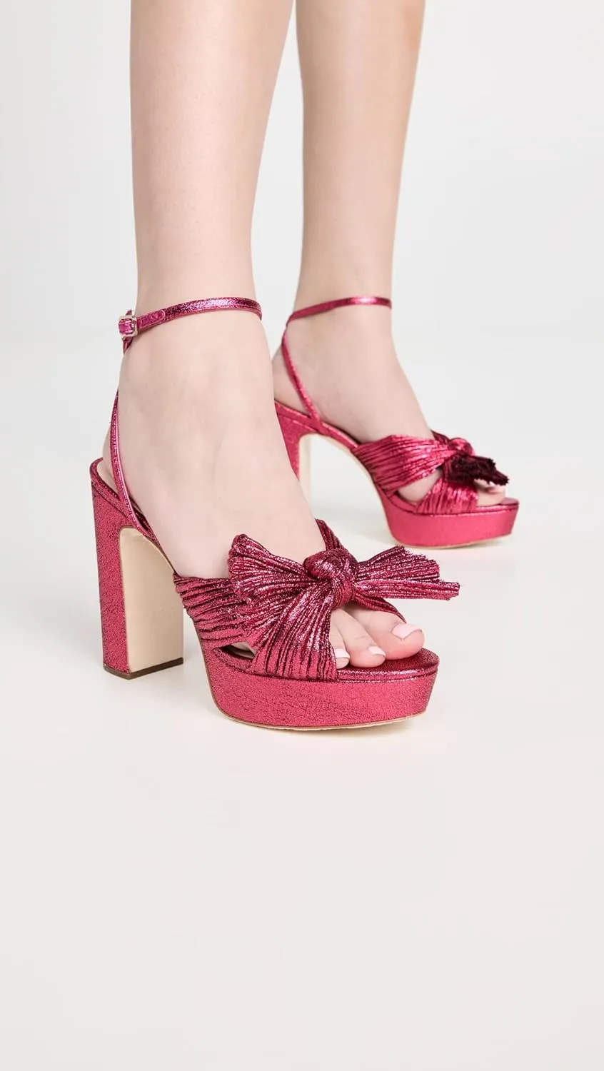 Loeffler Randall Women's Natalia Pleated Platform Sandals