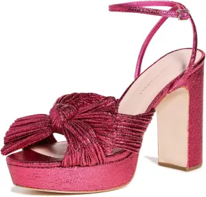 Loeffler Randall Women's Natalia Pleated Platform Sandals