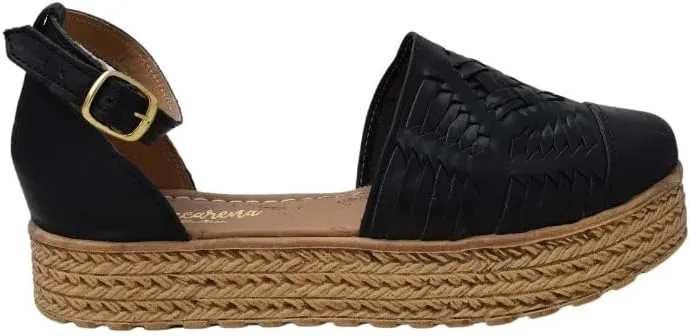 Macarena Collection Huarache Sandal Colorful Leather Mexican Style Color Tan 02