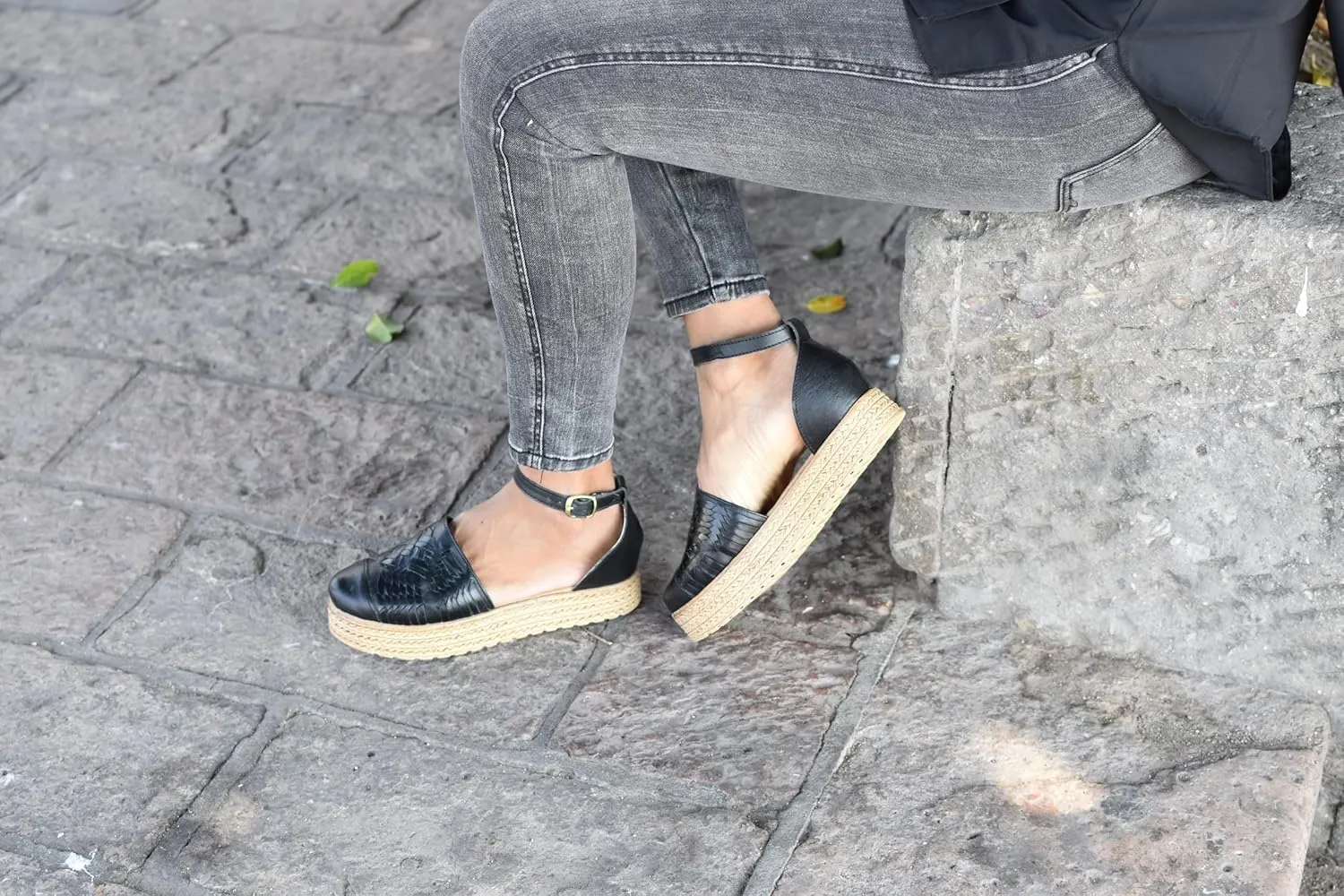 Macarena Collection Huarache Sandal Colorful Leather Mexican Style Color Tan 02