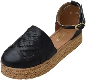 Macarena Collection Huarache Sandal Colorful Leather Mexican Style Color Tan 02
