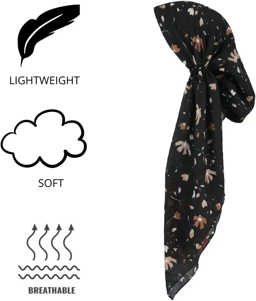 Madison Headwear Pretied Head Scarves for Women Featuring Lightweight Crimped Material and Attractive