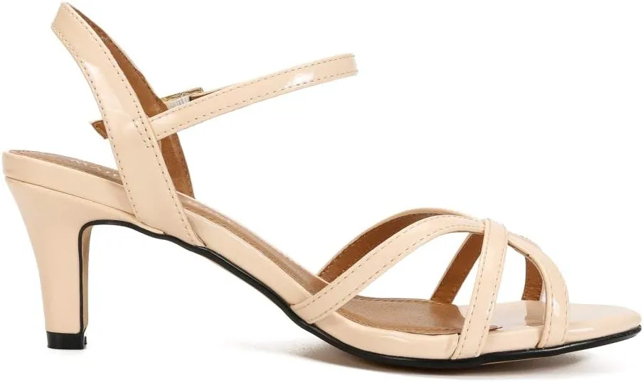 MAIERNISI JESSI Unisex Men's Women's Sandals Ankle Strap Cross Slingback Kitten Heel