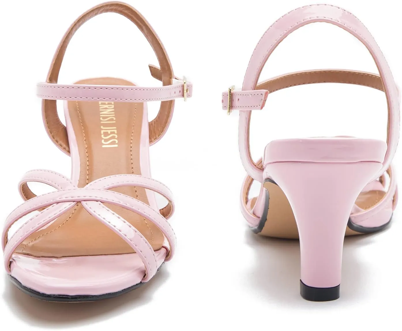 MAIERNISI JESSI Unisex Men's Women's Sandals Ankle Strap Cross Slingback Kitten Heel