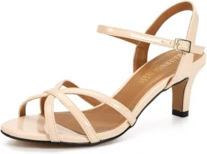 MAIERNISI JESSI Unisex Men's Women's Sandals Ankle Strap Cross Slingback Kitten Heel