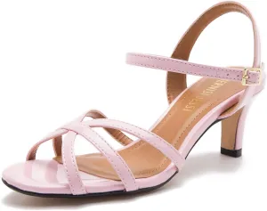 MAIERNISI JESSI Unisex Men's Women's Sandals Ankle Strap Cross Slingback Kitten Heel