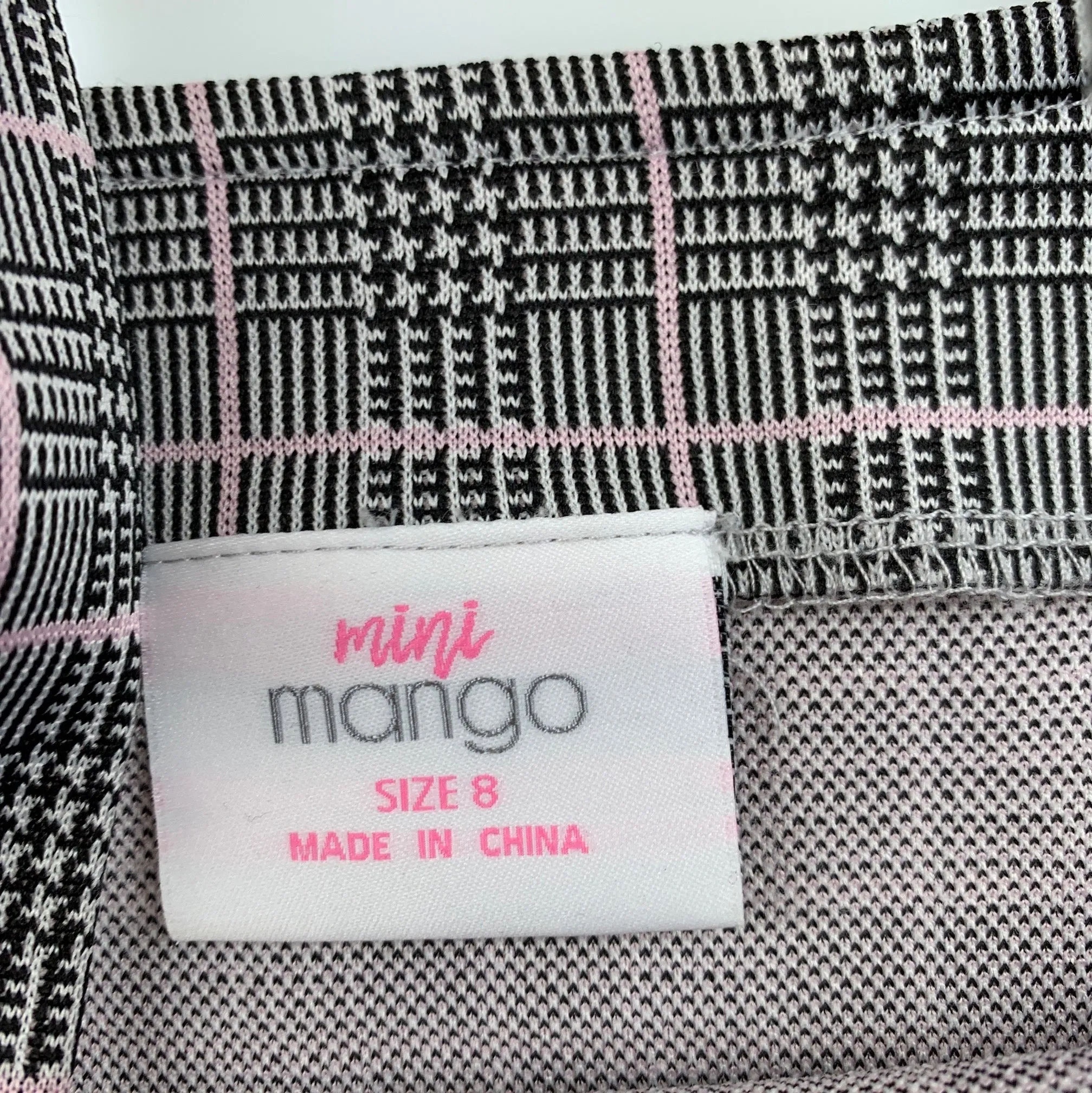 Mango checked lightweight dress, size 8, Pre-loved