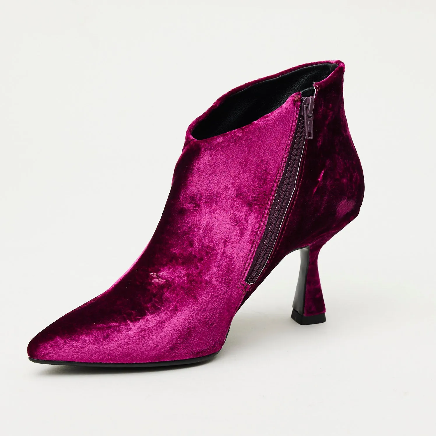 Marian Wine Velvet Ankle Boots