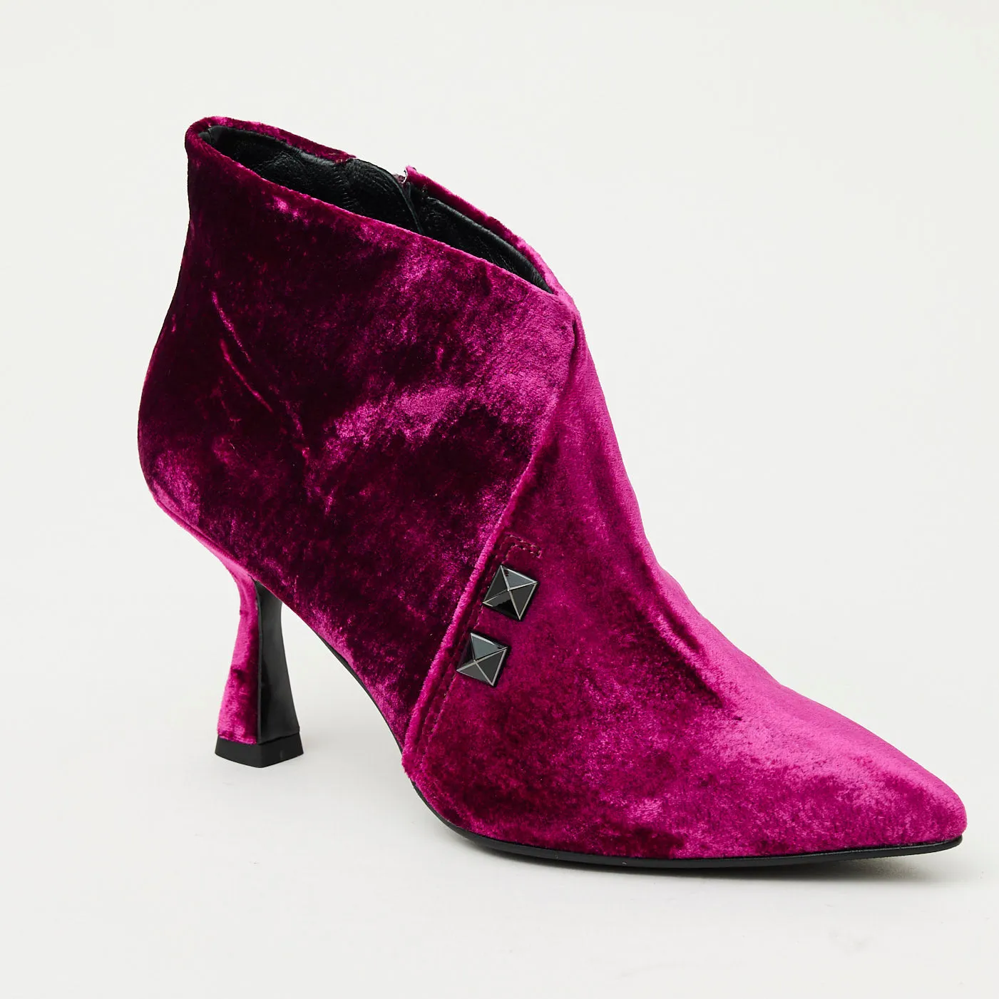 Marian Wine Velvet Ankle Boots