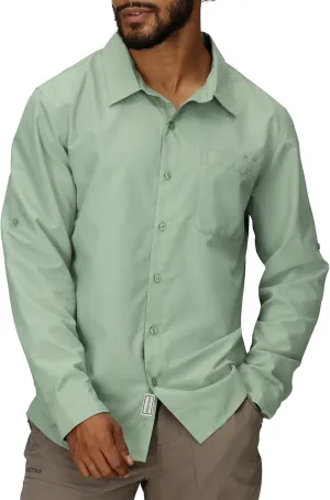 MARMOT Men's Aerobora Long Sleeve Button-Down Shirt - Lightweight, Packable, Quick-Drying UPF Protection