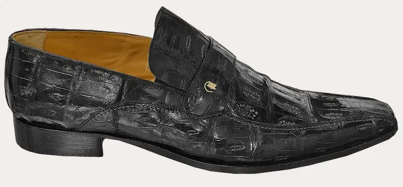 Mauri M774 Black Genuine Crocodile Loafer Shoes