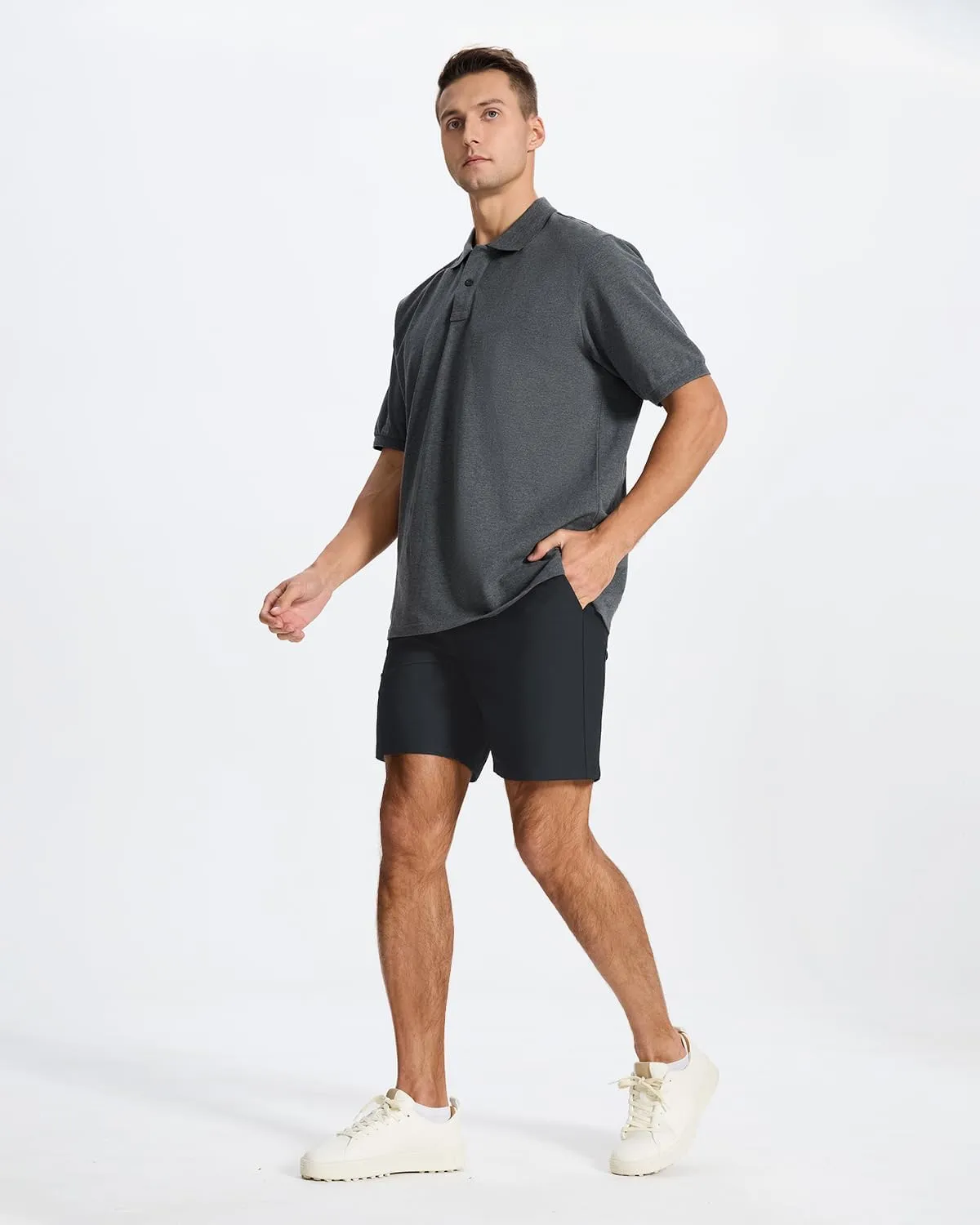 Men's Classic Fit 7/9/11 Inch Golf Shorts Lightweight Long Stretch Hiking Short with 4 Pockets for Casual Work