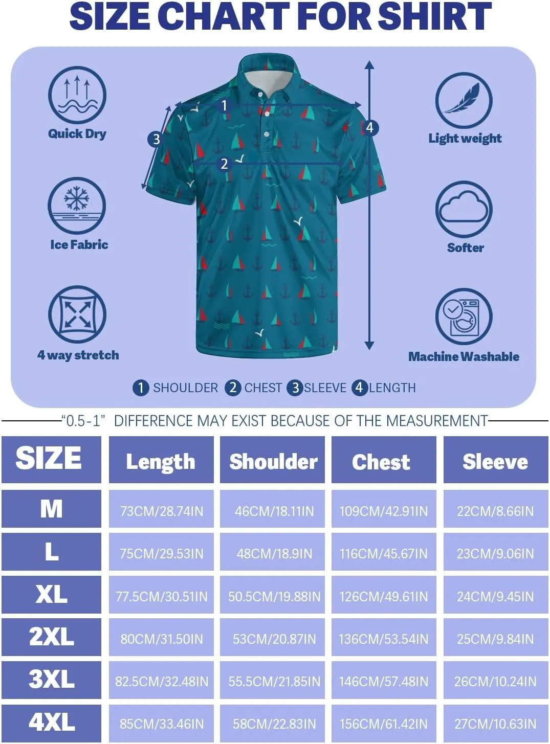 Mens Funny Polo Shirts, Short Sleeve Golf Shirts, Moisture Wicking Quick-Dry Business Casual Shirt for Men