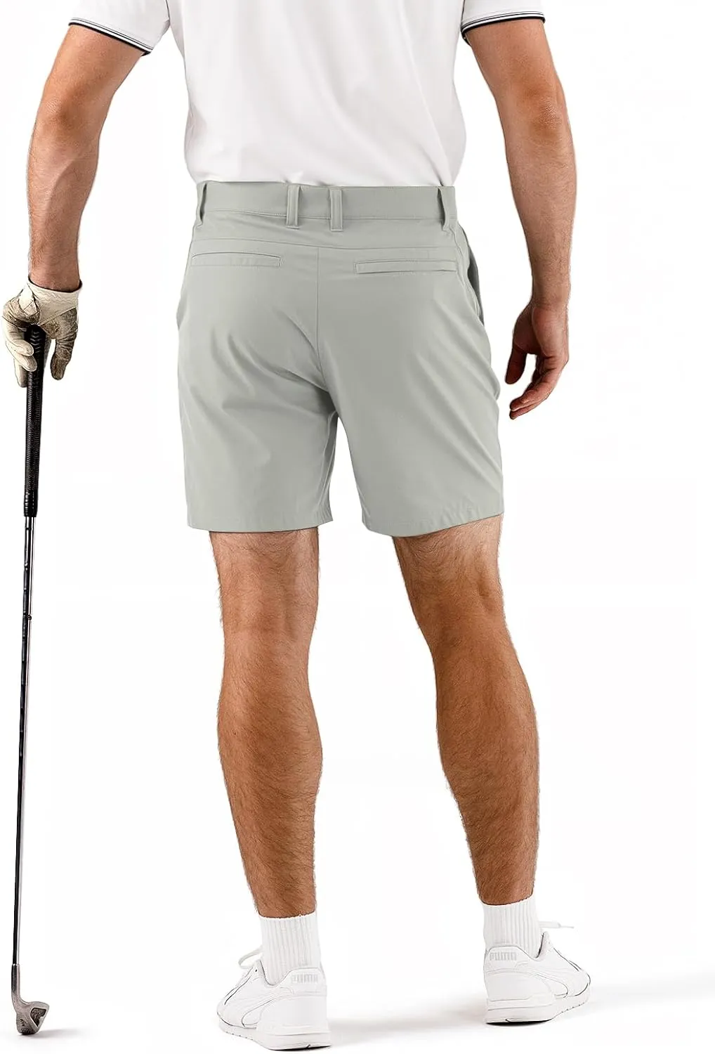 Mens Golf Shorts 7 Inch Inseam, Quick Dry Stretch Casual Lightweight Stretch Flat Front Hybrid Men's Golf Shorts for Men