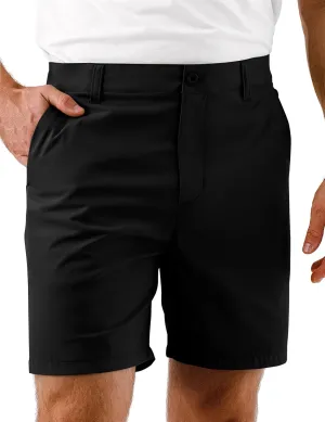 Mens Golf Shorts 7 Inch Inseam, Quick Dry Stretch Casual Lightweight Stretch Flat Front Hybrid Men's Golf Shorts for Men