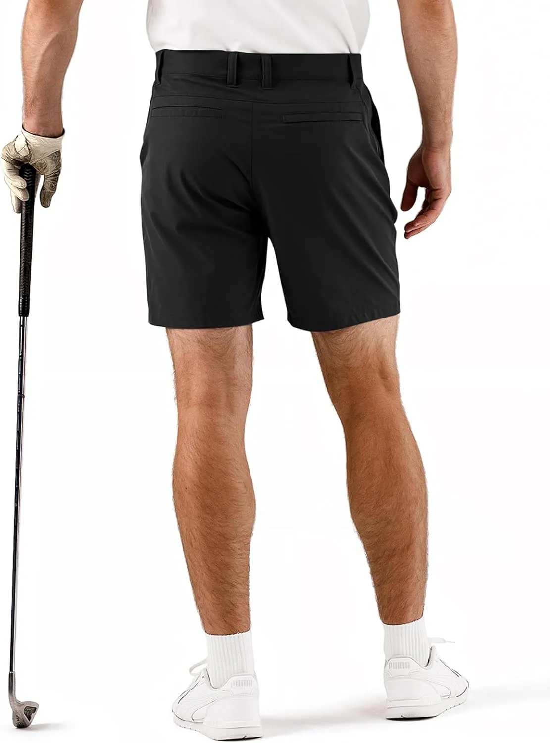 Mens Golf Shorts 7 Inch Inseam, Quick Dry Stretch Casual Lightweight Stretch Flat Front Hybrid Men's Golf Shorts for Men