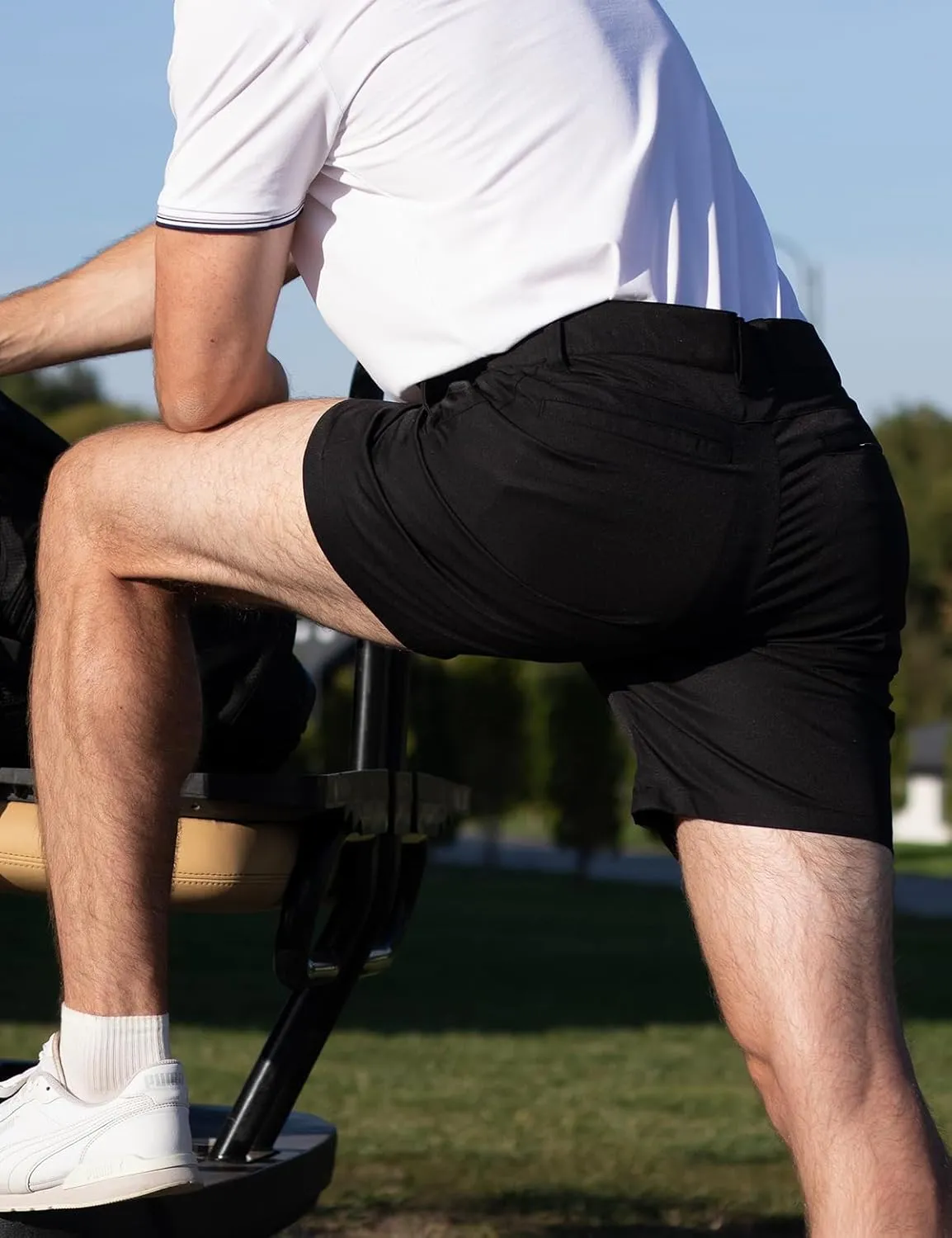 Mens Golf Shorts 7 Inch Inseam, Quick Dry Stretch Casual Lightweight Stretch Flat Front Hybrid Men's Golf Shorts for Men
