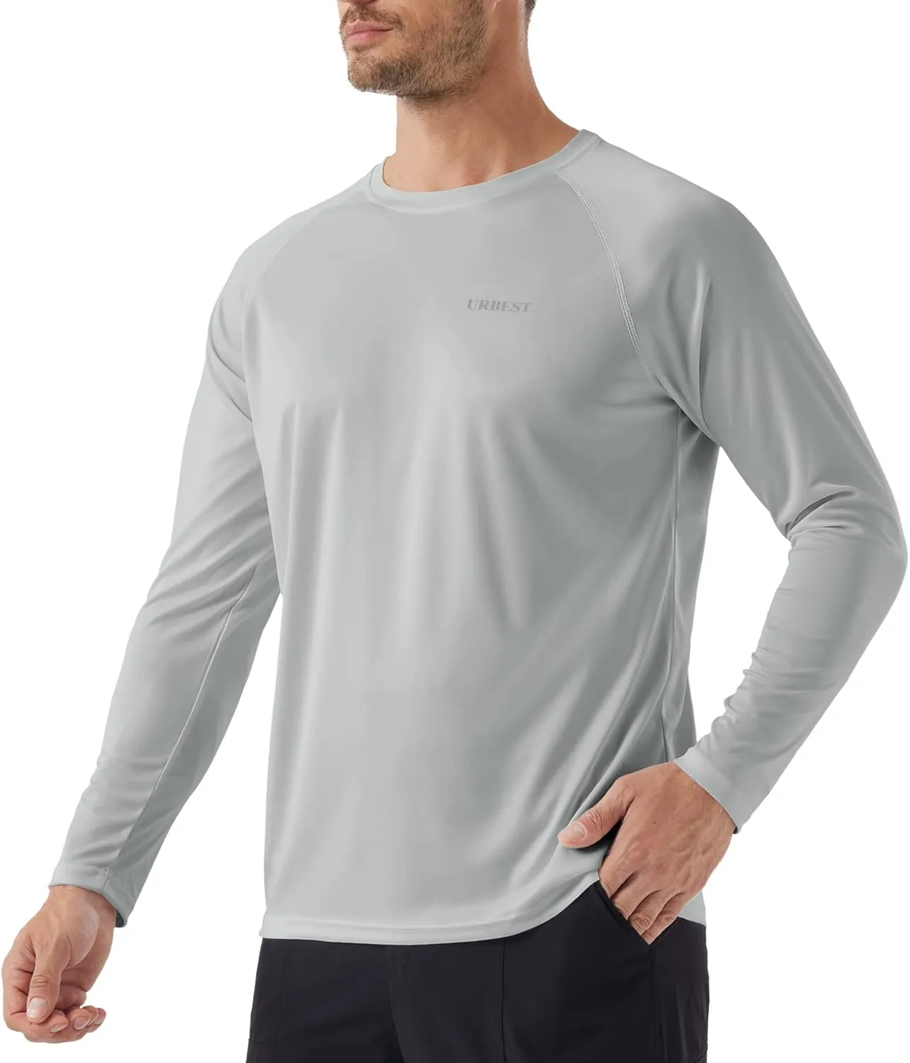 Men's Sun Protection Shirts UV SPF UPF 50  Long Sleeve Rash Guard Fishing Running Swim Quick Dry Lightweight