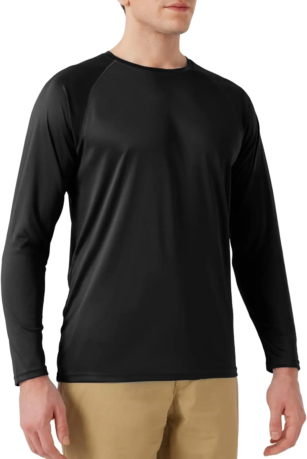 Men’s UPF 50  Rash Guard Swim Shirt Long Sleeve Moisture Wicking Quick Dry Lightweight Wrinkle-Resistant