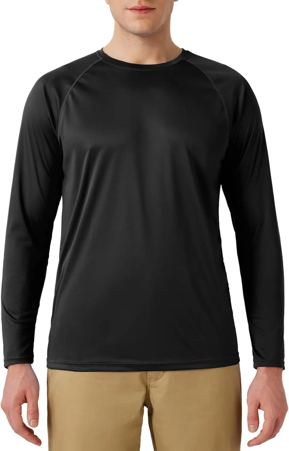 Men’s UPF 50  Rash Guard Swim Shirt Long Sleeve Moisture Wicking Quick Dry Lightweight Wrinkle-Resistant