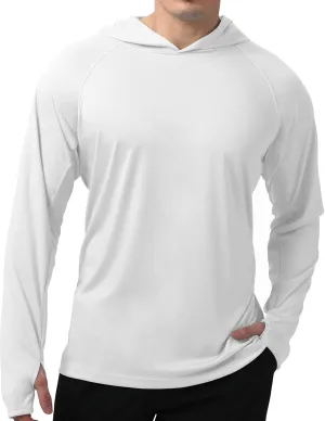 Men's UPF 50  Sun Protection Hoodie Shirt Long Sleeve SPF Fishing Outdoor UV Hiking Lightweight Shirts